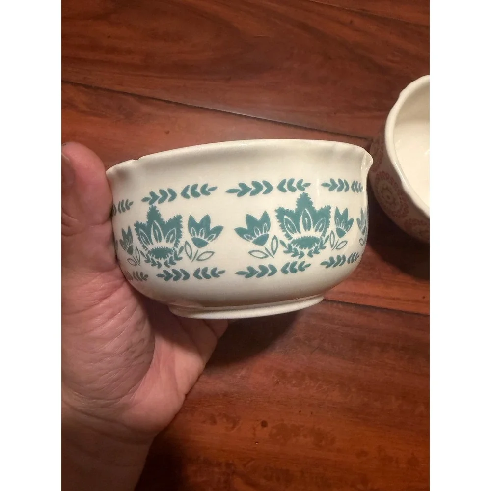 Pioneer Woman Stoneware  Set of 4 Floral Medallion Multi-Color 4 inch